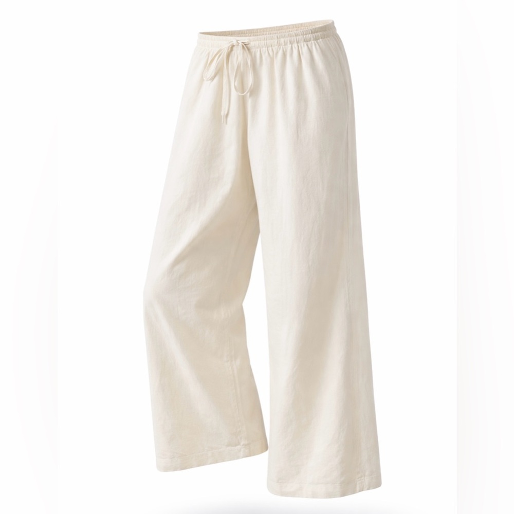 Indian Wide-Leg  Light Weight Cotton Pants in white S